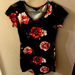 Black floral dress